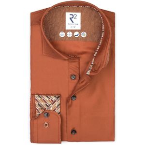 R2 Overhemd Fine Twill Oranje