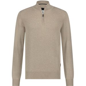 State Of Art Half Zip Trui Oak Ecru