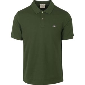 Gant Shield Piqué Poloshirt Donkergroen