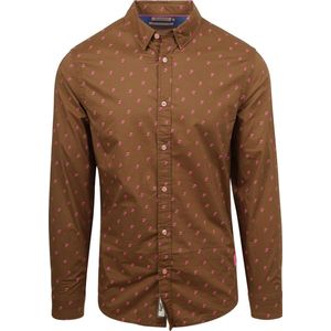 Scotch and Soda Overhemd Print Bruin