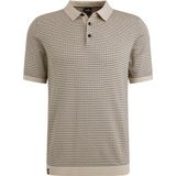 Vanguard Knitted Poloshirt Print Beige