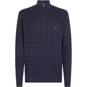 Tommy Hilfiger Half Zip Pullover Cable Navy