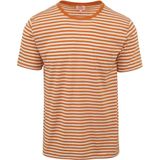 Armor-Lux T-Shirt Linnen Strepen Oranje