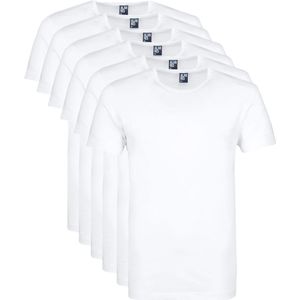 Alan Red Aanbieding Derby O-Hals T-shirts Wit (6Pack)