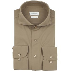 Profuomo - Slim Fit - Heren Overhemd - Groen - Jersey