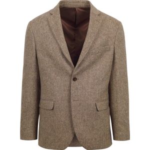 Suitable Tweed Colbert Herringbone Beige