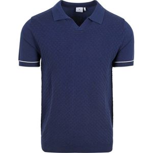 Blue Industry Knitted Poloshirt Riva Navy