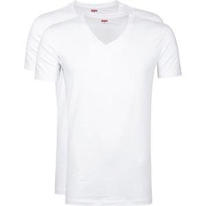 Levi's T-Shirt V-Hals Wit 2-Pack