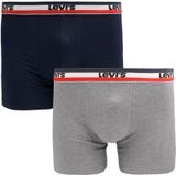 Levi's Brief Boxershorts 2-Pack Navy Grijs