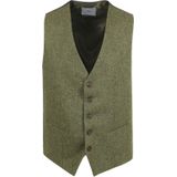 Suitable Gilet Tweed Groen