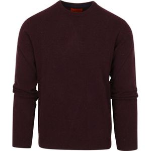 Suitable Pullover Wol O-Hals Bordeaux