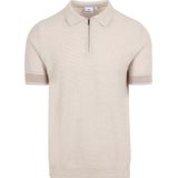 Blue Industry Knitted Poloshirt Structuur Beige