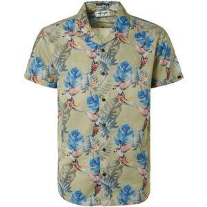 No Excess Short Sleeve Overhemd Print Groen