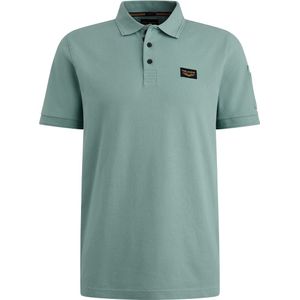 PME Legend - Poloshirt Trackway - Blauw - Katoen en Stretch - Regular-fit