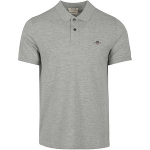 Gant Shield Piqué Poloshirt Grijs