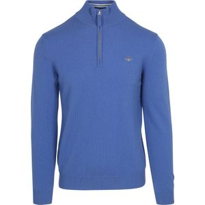 Gant Half Zip Trui Lamswol Blauw