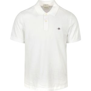 Gant Shield Piqué Poloshirt Wit