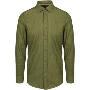 Suitable Overhemd Washed Groen