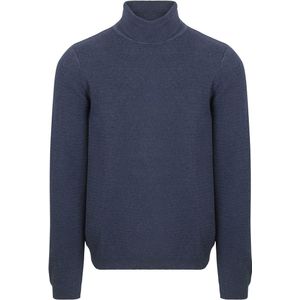 Suitable - Coltrui - Donkerblauw - Structure Melange - Heren - Pullover