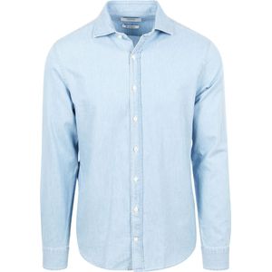 King Essentials The William Denim Overhemd Chambray Lichtblauw