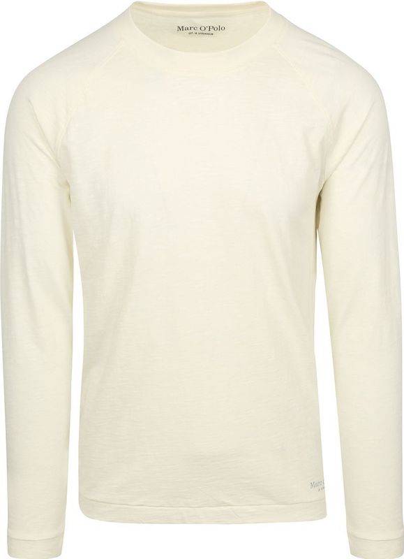 Marc O'Polo - Longsleeve T-Shirt - Wit - Regular-fit - Lange Mouw
