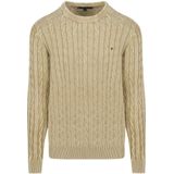 Tommy Hilfiger - Vintage Beige Crewneck Sweater - Heren - Katoen
