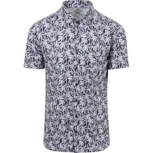 Desoto Short Sleeve Jersey Overhemd Bloemenprint Paars