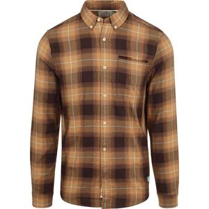 Scotch and Soda - Overhemd Ruit Bruin - Heren - Maat L - Regular-fit