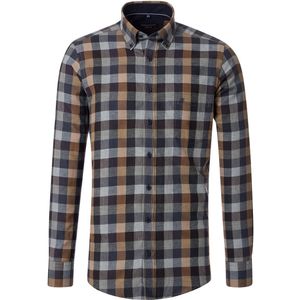 Casa Moda Overhemd Ruiten Grijs