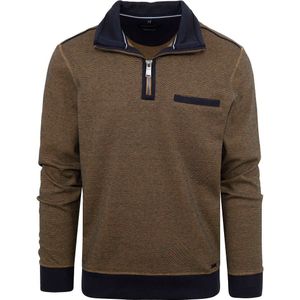 Casa Moda Halfzip Trui Okergeel