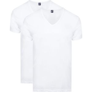 Alan Red Dean V-Hals T-Shirt Wit (2Pack)
