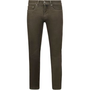Pierre Cardin Broek Lyon Tapered Raw Bruin