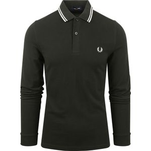 Fred Perry Longsleeve Polo Donkergroen T50