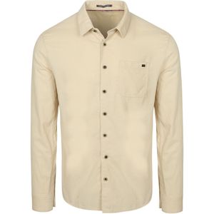 No Excess - Fine Corduroy - Overhemd - Off-White en Beige - Modern-fit - Katoen
