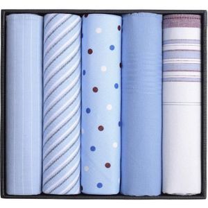 Suitable Zakdoeken 5-Pack Dessin Light Blue