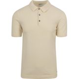 No Excess Knitted Poloshirt Structuur Ecru