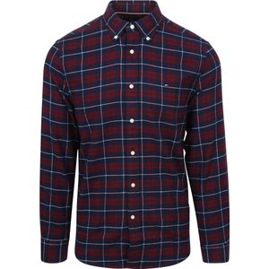 Tommy Hilfiger Flanel Overhemd Ruit Bordeaux