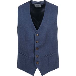 Suitable Gilet Tweed Mid Blauw