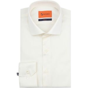 Suitable - Overhemd - Ecru - Extra Lange Mouwen - Slim-fit - Katoen