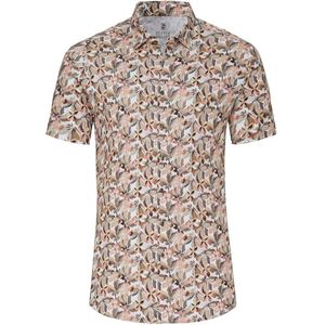 Desoto Short Sleeve Jersey Overhemd Print Beige