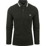 Fred Perry Longsleeve Polo Donkergroen T50