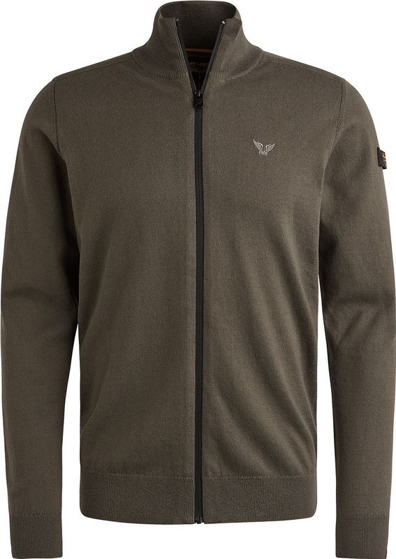 PME Legend - Vest - Groen - Regular-fit - Biologisch Katoen - Effen Dessin