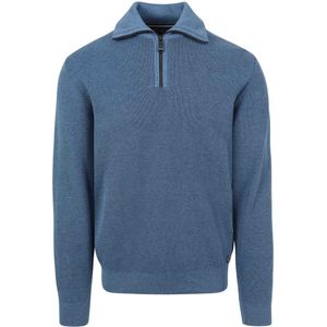 Casa Moda Halfzip Trui Blauw