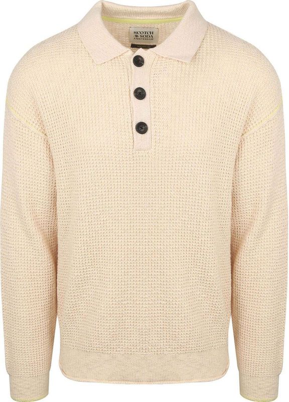 Gebreide pullover met linnen