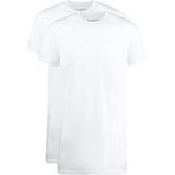 Slater 2-pack T-shirt Extra Lang R-Neck Wit