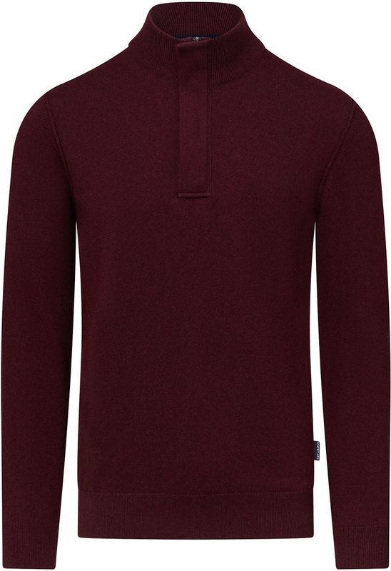 State of Art - Trui - Bordeauxrood - Met Halve Rits - Mannen