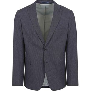 Suitable Blazer Linnen Streep Navy