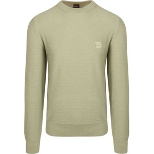 BOSS Orange - Pullover - Groen - Anion - 100% Katoen