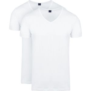 Suitable Vita T-Shirt V-Hals Wit 2-Pack