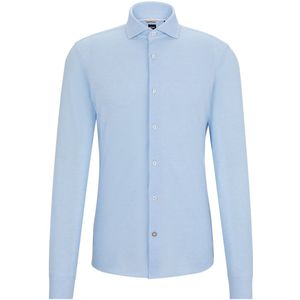 BOSS Hal Overhemd Jersey Lichtblauw